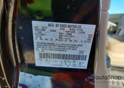 2008 Ford Escape Hev z USA, uszkodzony, nr VIN 1FMCU59HX8KB42939